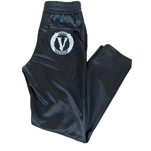 NWT $875 Versace Mens Black Tailor Fit Activewear Pants 3XL Made in Italy A88117 - Picture 1 of 7